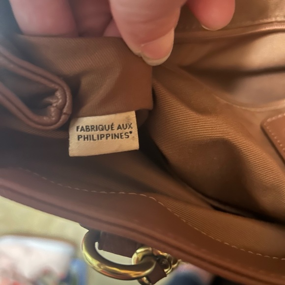 Coach Peyton Brown Saffiano Leather Chain Shoulder Bag - Picture 10 of 12